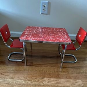 American Girl Retired table and chairs